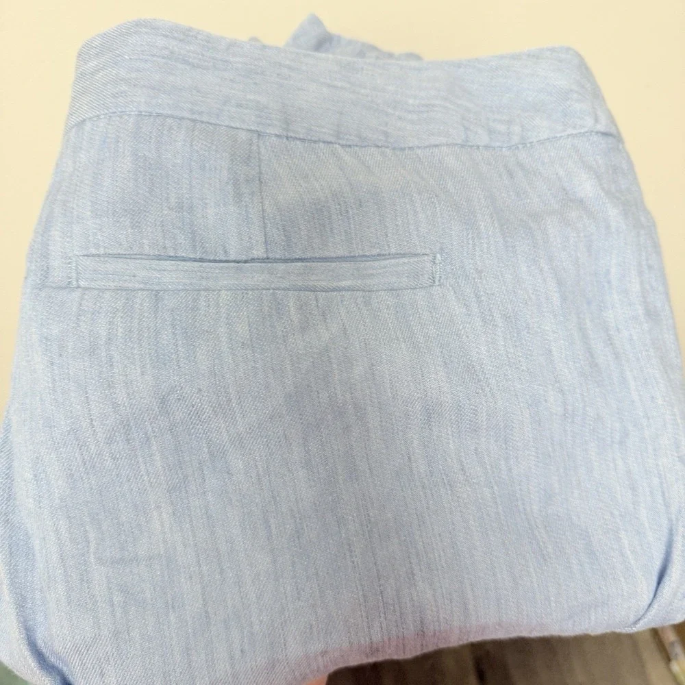 Banana Republic Martin Fit Women's Light‎ Blue Linen Pants Size 12
